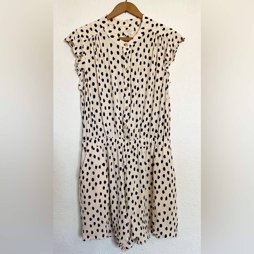 Kate Spade New York Leopard Dot Crepe Romper  Size 12 - Picture 2 of 15
